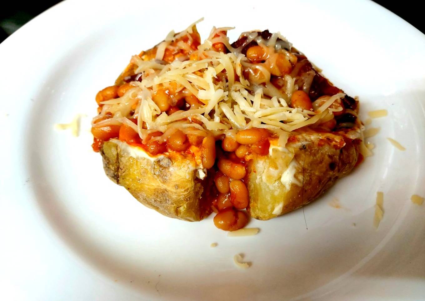 My Soft Cheese, Bacon & Beans Jacket Potato ðŸ’–