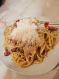 Spaghetti Carbonara cu Șuncă și Ciuperci