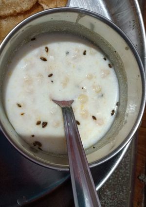 A picture of Boondi raita.