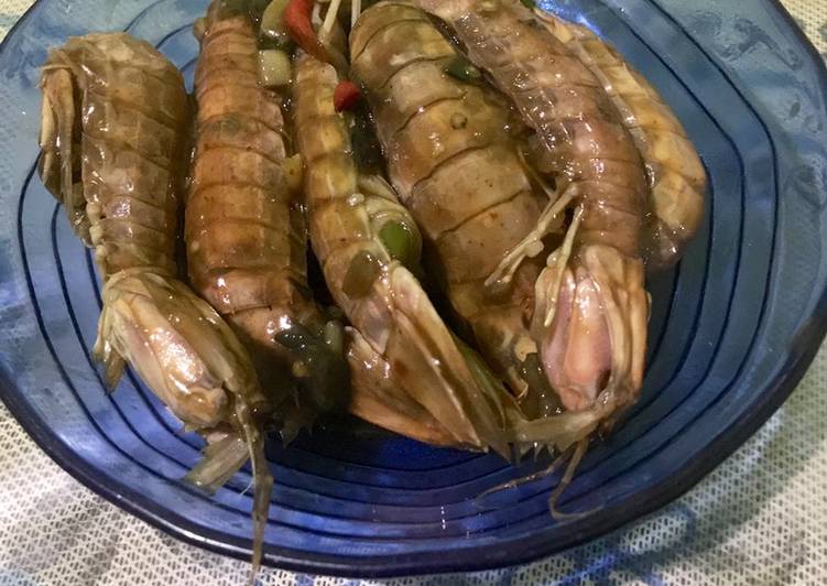 Resep Unik Udang Kipas Saos Tiram Praktis Enak