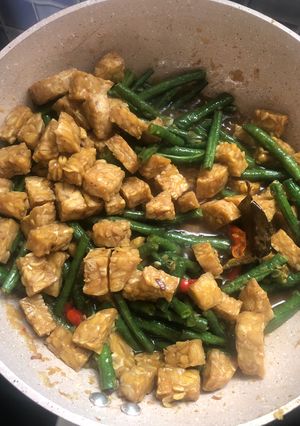 Foto resep Tumis kacang panjang tempe