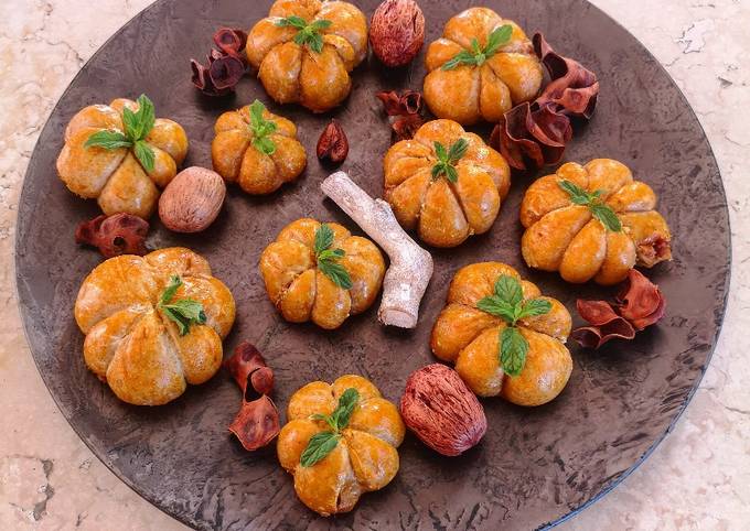 Recette Savoureux Les citrouilles pizza- Halloween