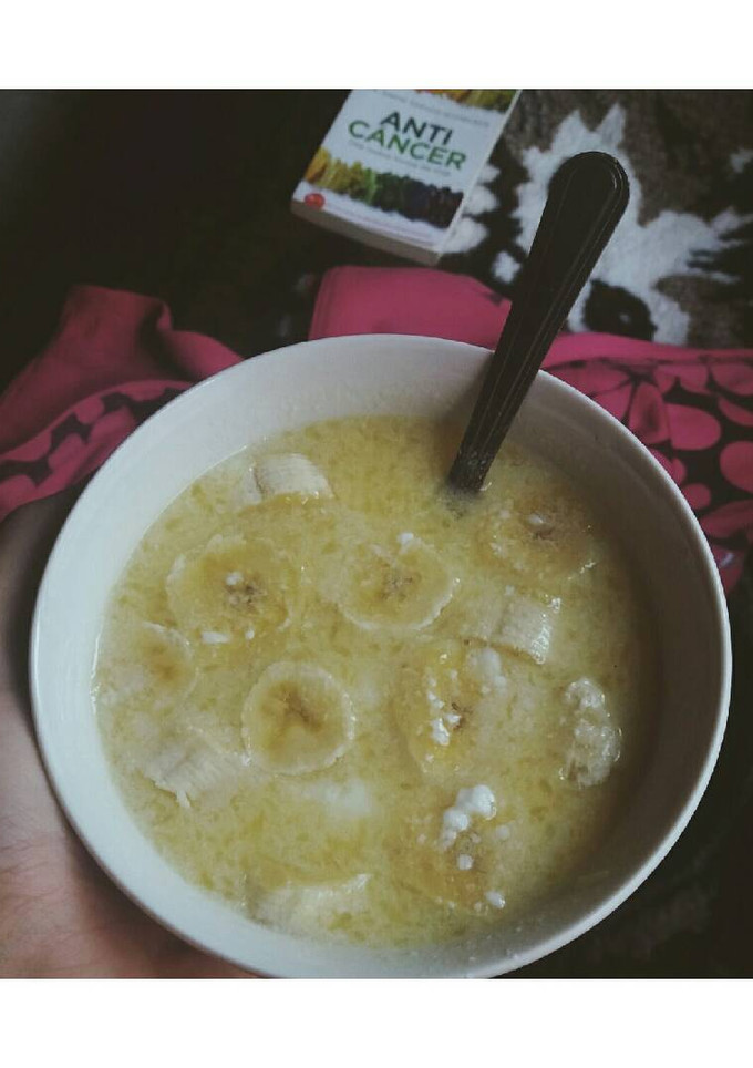 Una foto de Batido de naranja, plátano y yogur