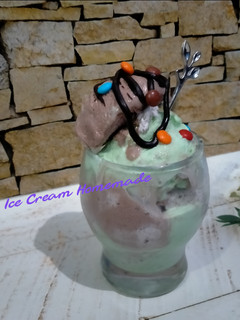 Foto resep Ice Cream Homemade (Pandan, Coklat, Oreo)