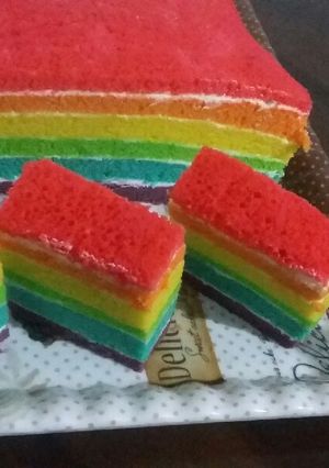 Foto resep Rainbow cake butercream super lembuutt