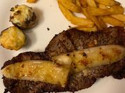 A picture of grilled steak