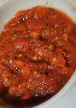 Una foto de Salsa rápida de tomate natural