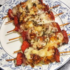 A picture of Peri Peri Cheesy Chicken Shashlik.