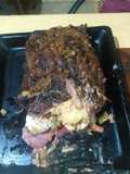 Asado a la parrilla de cima rellena de tapa de asado