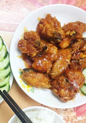 Hình của món Gà sốt me.
