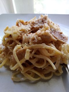 Foto resep Fettuccine carbonara simple