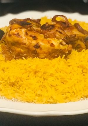 صورة لوصفة كبسة الدجاج المشوي بطريقتي