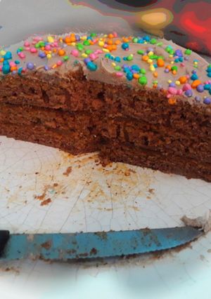 Una foto de Torta o bizcochuelo en sartén de chocolate