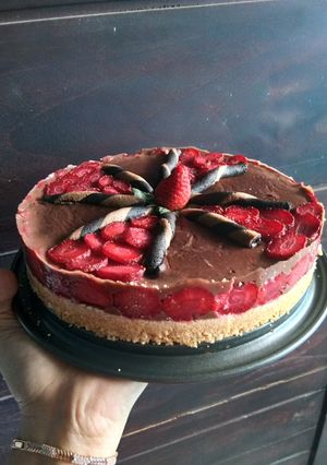 Foto resep Pie Regal Puding Coklat Strawberry