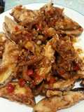 Poki-poki (terong crispy sambal pedas)