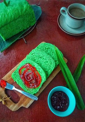 Foto resep Roti Tawar Pandan Kukus No Mixer No Ulen