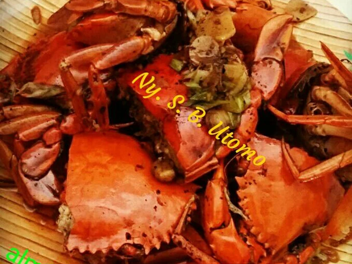 Langkah Gampang Membikin Resep 🦀Kepiting lada hitam🦀 yang Uenak Anti Ribet, Uenak Banget