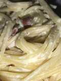 Espaguetis con crema ácida 🍝