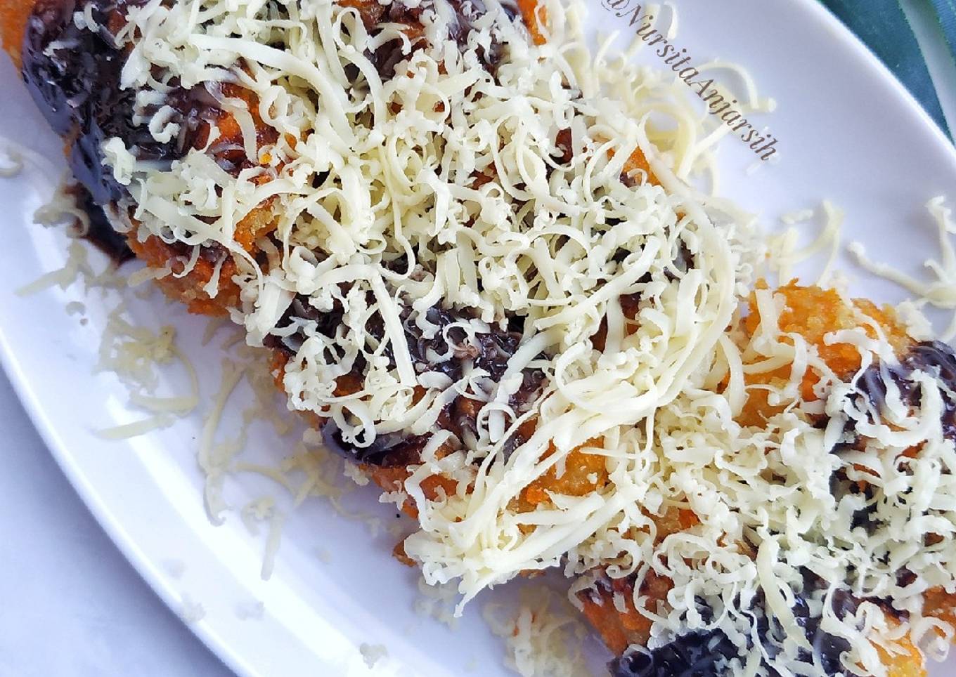 Pisang Goreng Crispy Cokelat Keju