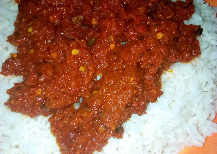 Steps to Prepare Quick White rice wit stew Cooking Basics for Newbies