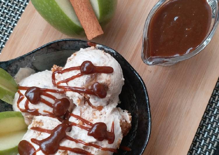 How to Make Perfect Apple pie ice cream with caramel sauce