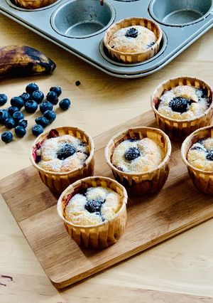 Une photo de Muffins Banane Myrtille