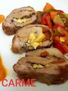Una foto de Solomillo de cerdo relleno