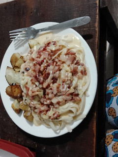 Una foto de Pasta carbonara, receta fácil y casera