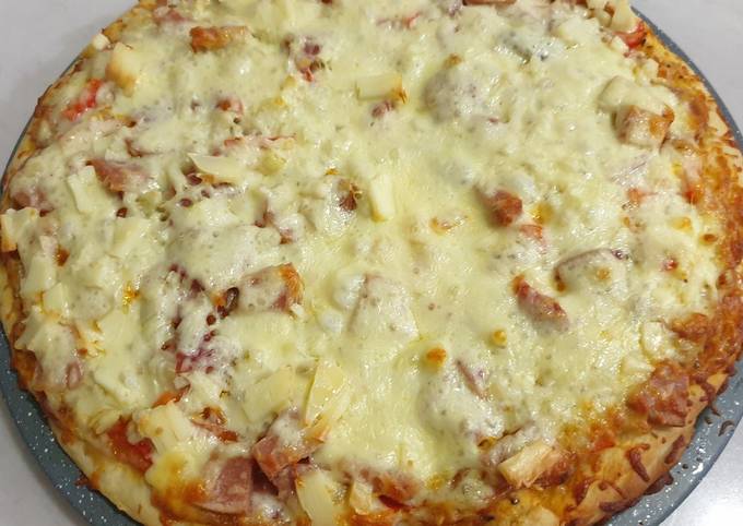 46. Saus BBQ Topping Pizza Homemade