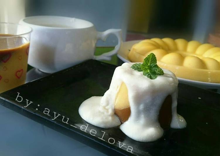 Puding labu coklat fla keju (debm)