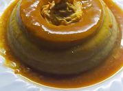 Una foto de flan de bananas