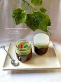 Puding Brownies Cokelat Lumer Vla Matcha
