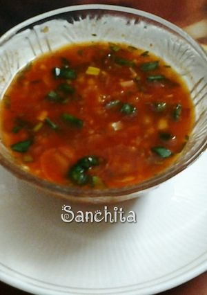 A picture of Spicy Tomato Salsa restaurant style.