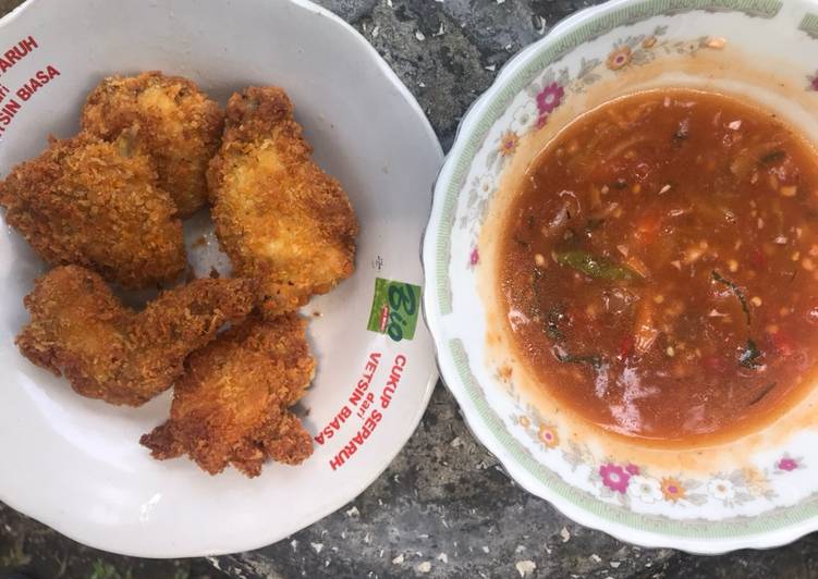 Koloke Saos Asam Manis (dipisah)