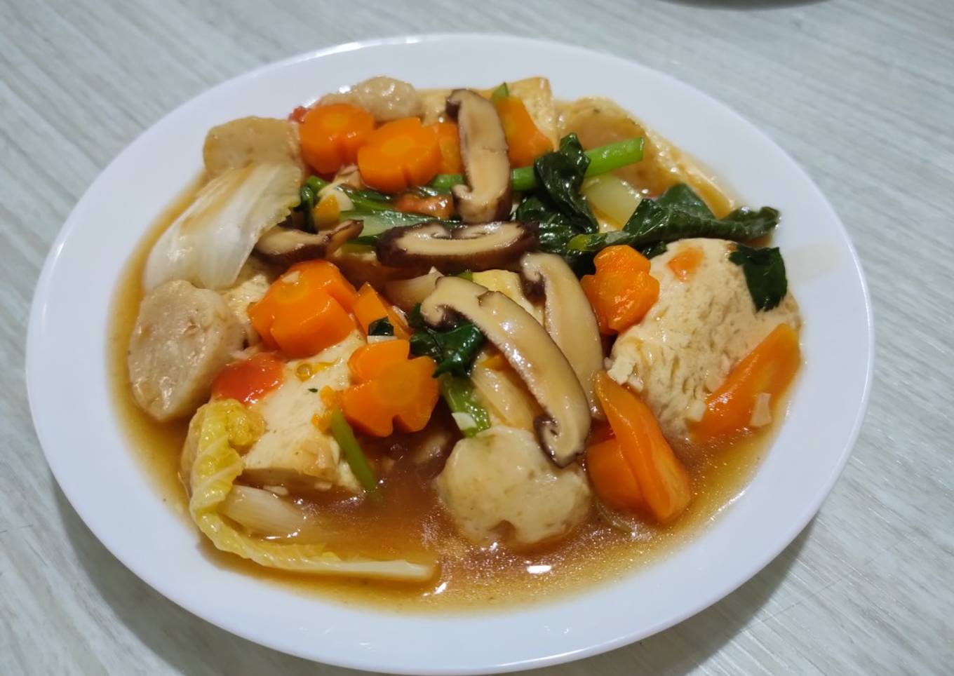 Tumis tahu bakso ikan
