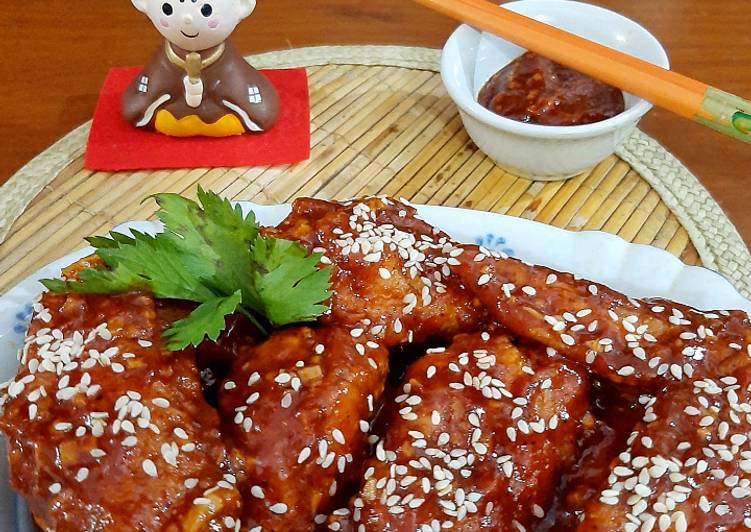Resep Korean Spicy Chicken Wings Anti Gagal