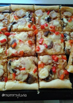 Foto resep Bbq Pizza mozarella (mudah, pasti berhasil)