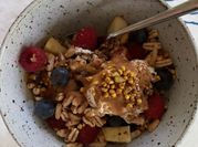 Uma foto de salada frutas