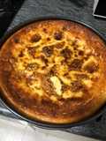 Tarta de queso, centro no muy cuajado