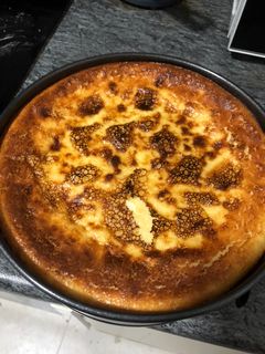 Una foto de Tarta de queso, centro no muy cuajado