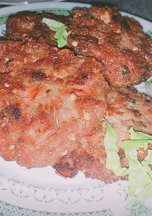A picture of Kachai qeemai kai kabab.
