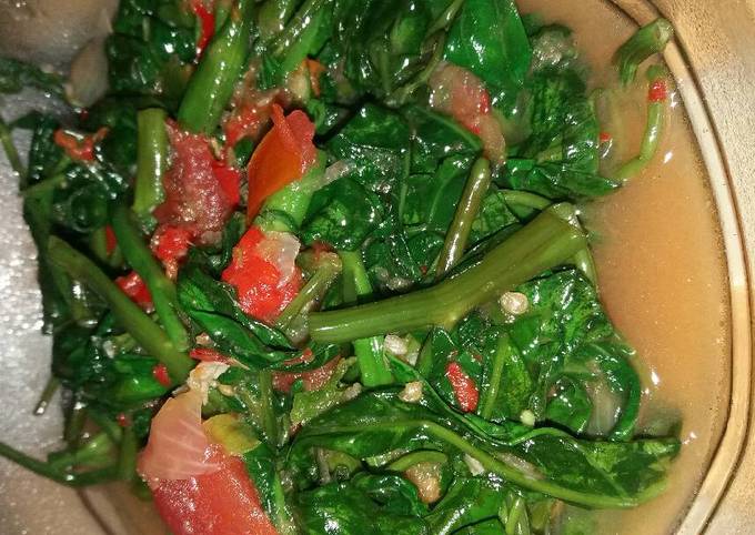 Resep Tumis kangkung belacan enak Anti Gagal
