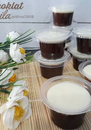Foto resep Puding Coklat Vla Vanila
