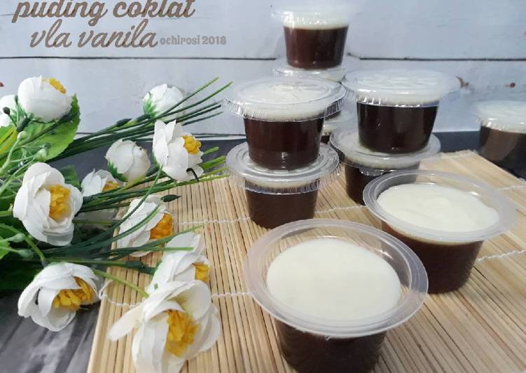 Puding Coklat Vla Vanila