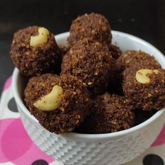 Coconut jaggery ladoo A picture of Coconut jaggery ladoo.