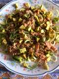 Spaghetti di zucchine crisp con salmone