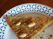 A picture of pine nuts or almonds