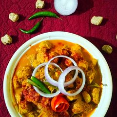 A picture of Soyabean Aloo Gravy.