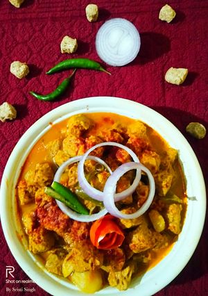 A picture of Soyabean Aloo Gravy.