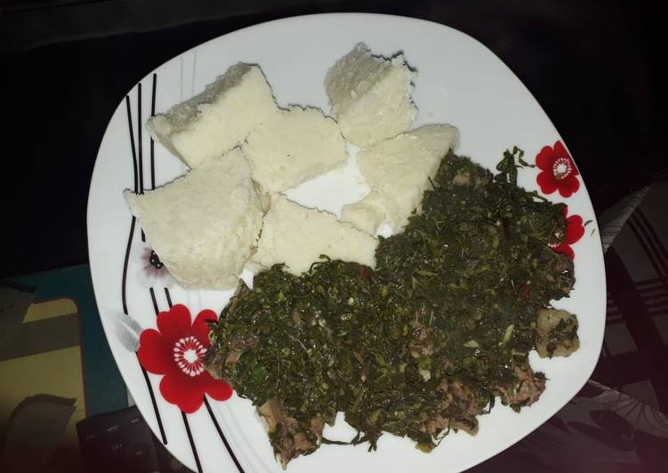 Ugali nyama-spinach #localfoodcontest_mombasa
